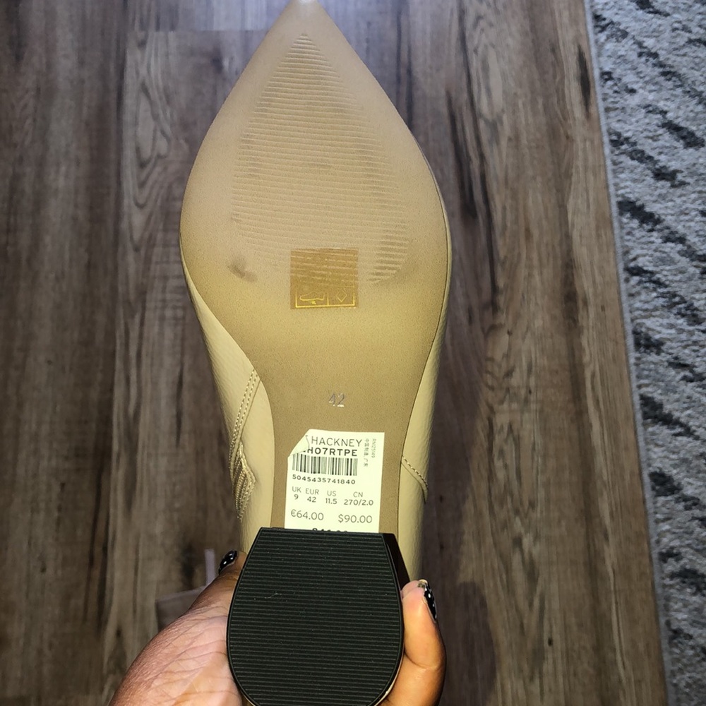 NEW!Topshop Nude Hackney Pointed Toe Booties Size 42 - Picture 8 of 8